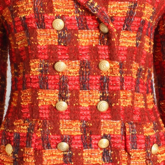 Escada Jacket Blazer Colorful Boucle Wool Mohair Blend Vintage 90s Sz 36 - Picture 4 of 9